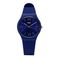 Montre Swatch Bleue Marine Élégante avec Détails Dorés