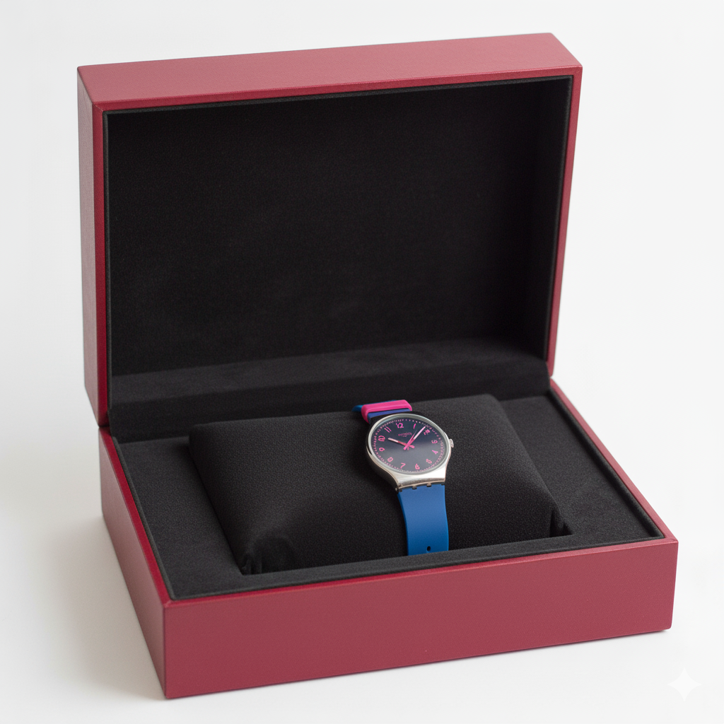 Swatch Pop Art Flash : Montre Bleu Électrique et Fuchsia