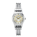 Montre Femme Swatch Argentée et Dorée avec Cristaux