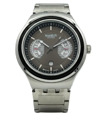 Montre Swatch Irony Chrono Cadran Noir Acier Inoxydable